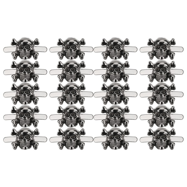 20 stk DIY-nittestuds Skalleformet punknitter til armbånd Tasker Tøj Læderhåndværk Ruthenium-farve 13x15mm