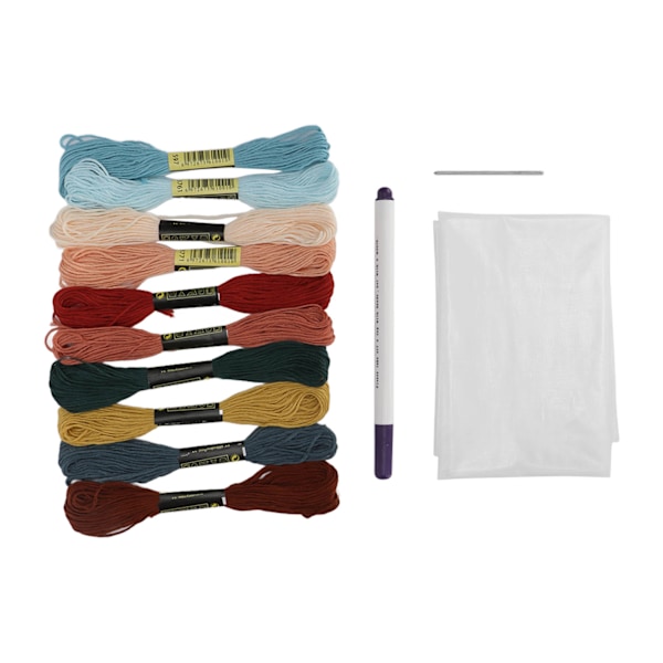 Broderigarn Kit 10 Ljusa Färger God Seghet Används Lätt Broderigarn för Armband Tofsar DIY