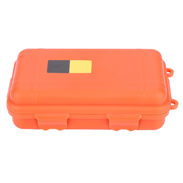 EDC Outdoor Survival Vattentät utrustning Förseglad låda Dammtät Trycksäker (orange stor)