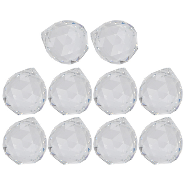 10 stk krystallkule klar lysekrone anheng erstatning hengende prisme deler solfanger 30mm