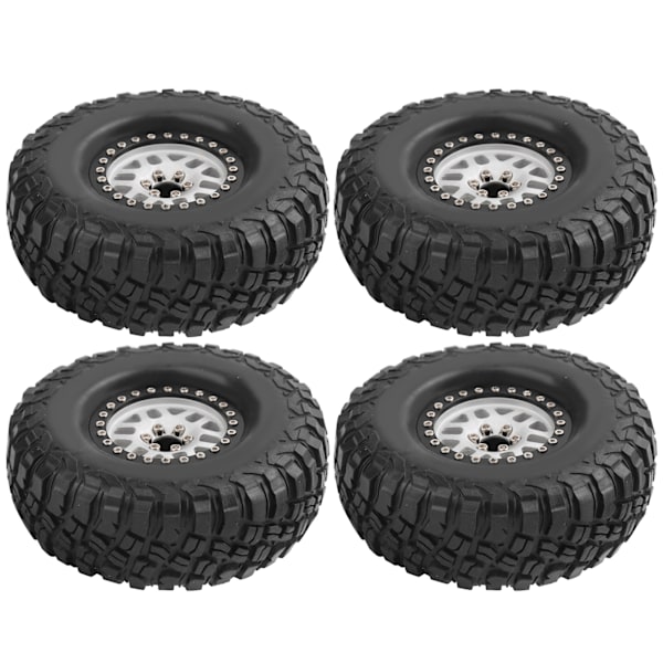 4 kpl kumikiviä renkaat pyörät 1:10 RC Crawler auto Hsp/Tamiya/Axial SCX10 D90Musta