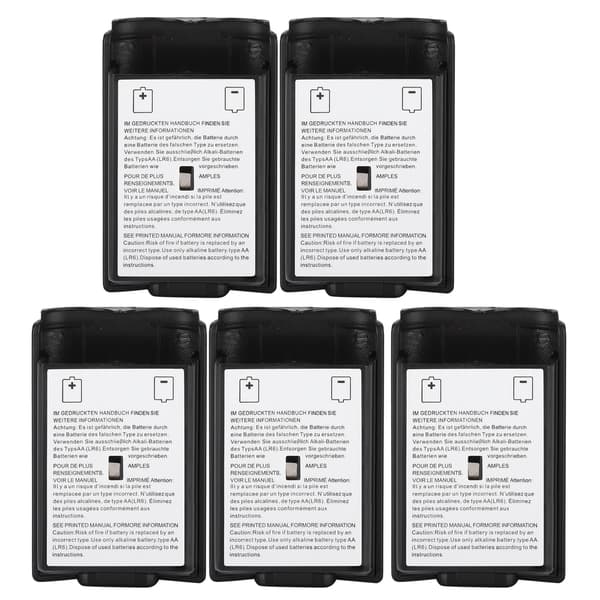 5 STK Universelt erstatningsbatteridekselsett for XBOX 360-kontroller (svart)