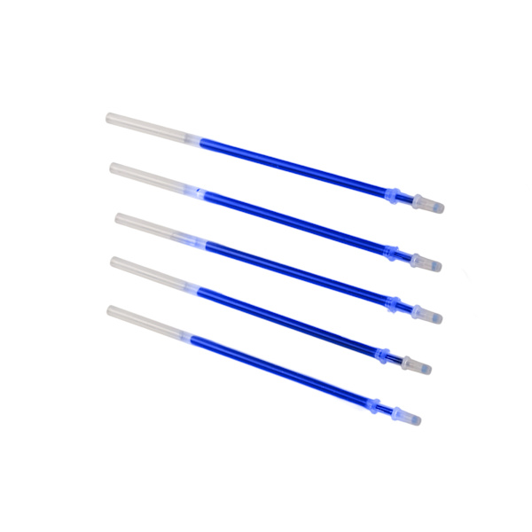 Geelikynän täyttöpakkaukset - 0,5 mm:n hienokärki - tasainen kirjoitus - kulutusta kestävä - 5 täyttöä Blue Needle