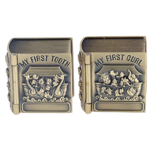 Exquisite Polishing Process Engraving Pattern Durable Metal Baby Tooth Box