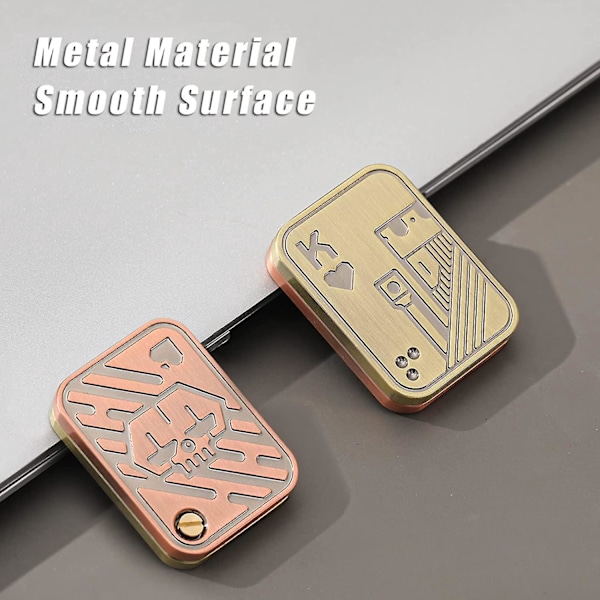 Magnetisk Metall Fidget Leksak - Poker Push Card Slider, Stressavlastande Leksak, Mäns EDC Haptic Mynt, Kontorsgåva