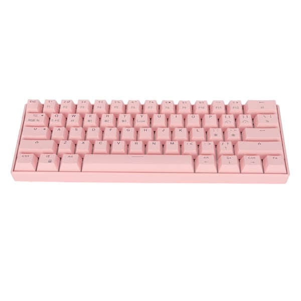 READSON Mekanisk tangentbord 61 tangenter RGB bakgrundsbelyst ergonomisk design 1800mAh batteri trådlöst stöd kabelanslutet tangentbord röd axelkropp