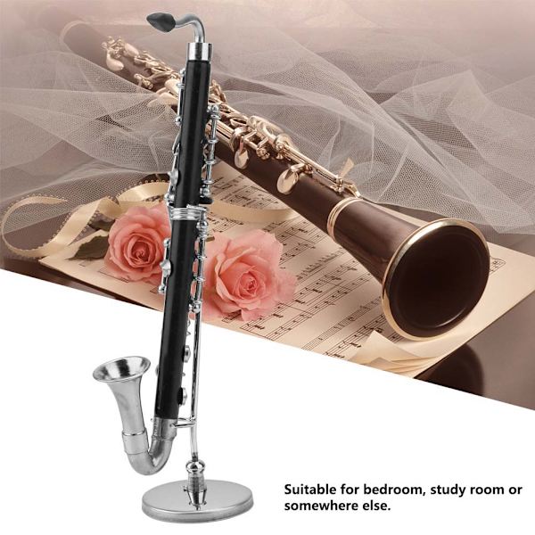 Miniature basklarinetmodel Musikinstrumenter Ornamenter Decor Display