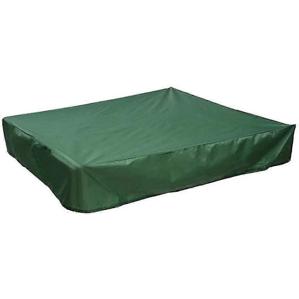 Hiekkalaatikon kansi vedenpitävä pölytiivis UV-suoja neliön muotoinen uima-allaskansi kiristysnyörillä hiekkalaatikolle, leluille ja huonekaluille ZD B2 150*150cm vihreä