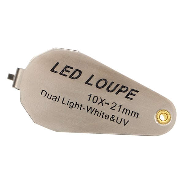 10x Juvelerlupe Profesjonell Lommeforstørrelsesglass med LED-lys for Smykker Planter Mynter Klokker