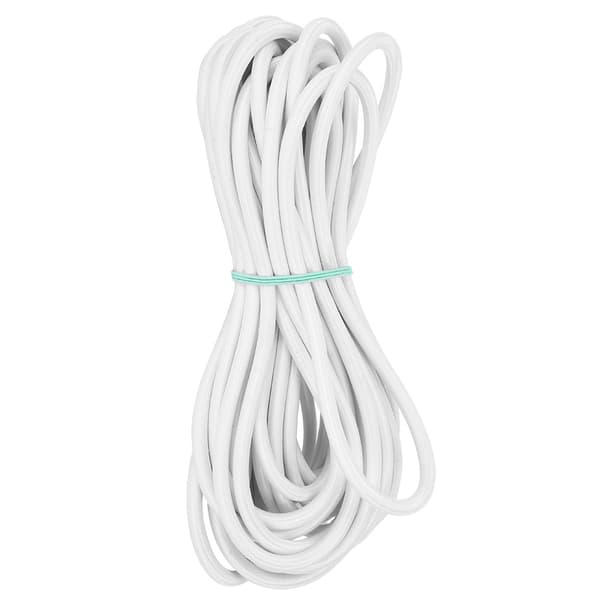 7 mm 10 m/32,8 fot sterk elastisitet rund elastisk tau snor sying DIY tilbehør hvit