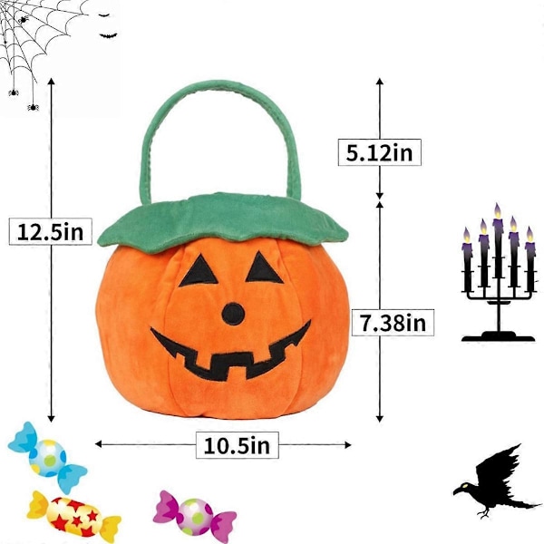 Halloween Knask eller Knep Kurvposer Godteribøtter, Gjenbrukbare Bærbare
