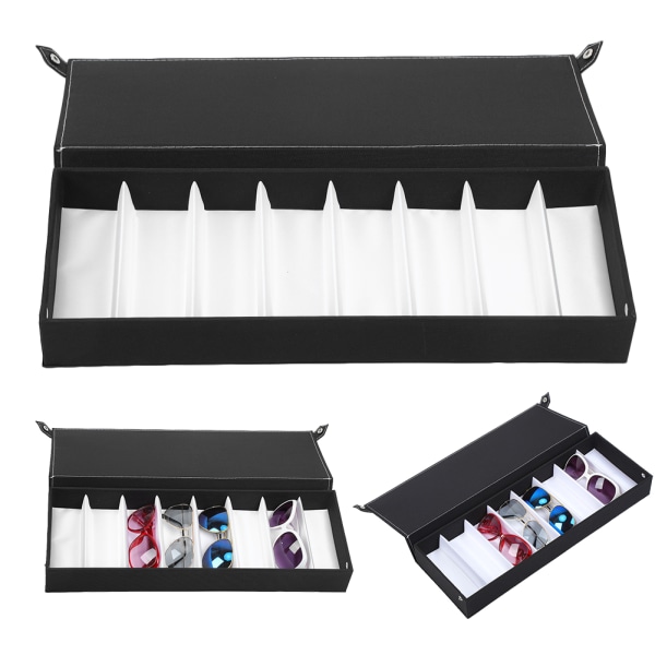 8 Grids Støvtæt Brille Case Organizer Solbriller Opbevaringsboks Smykker Display Container