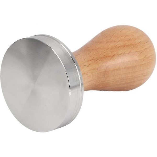 59 mm eller 57,5 mm Espresso Tamper Kaffepress Rostfritt Stål med Trähandtag, Hög Prestanda