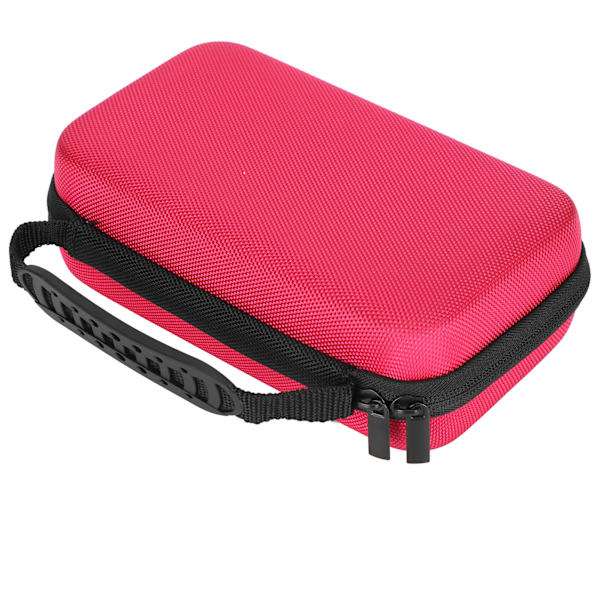 Stationery Bag MultiFunction Portable MultiPurpose LargeCapacity Pens Storage Case(Rose Red )