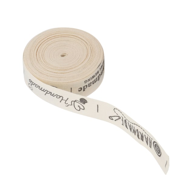 Naturlig bomull handgjorda teckensnittsband 1,5 cm för presentförpackning (#4)