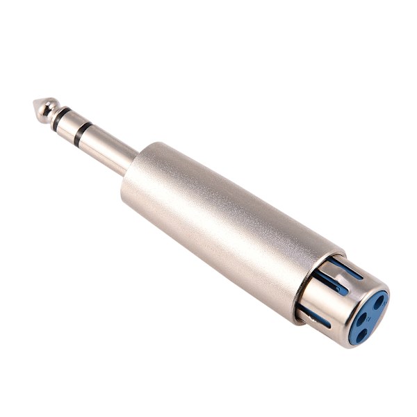 4 kpl 3-nastainen XLR naaras - stereo 6,35 mm 1/4" Plug Audio mikrofoni Mic Adapter -liitin