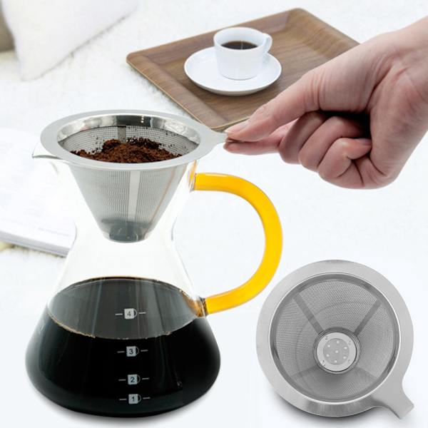 Rostfritt stål hushålls kaffefilterkopp Kaffedroppfilterverktyg