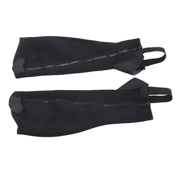 2 stk. Halv Chap Svart Fleksibelt Mesh Hestesport Halv Chap for Barn Heste Ridning BeskyttelseCL