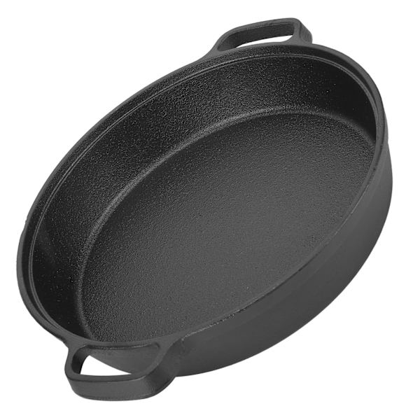 25 cm:n paksuinen pannukakkupannu valurautainen tasapohjainen 2-kahvainen keittiöpaistinpannu kotitalouksille
