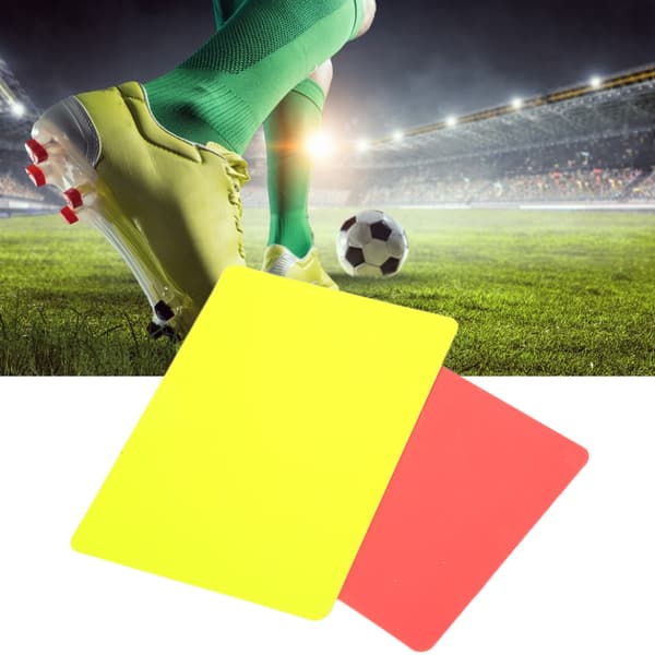 Fotboll Röda och Gula Kort Registrera Fotbollsmatcher Domarverktyg Utrustning