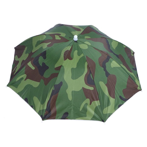 Sammenleggbar paraplyhatt Bærbar vanntett utendørs fiskeparaplyhette for voksenkamouflere