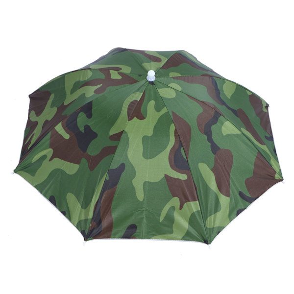 Taitettava sateenvarjohattu, kannettava vedenpitävä ulkoilukalastus sateenvarjohattu aikuisille, Camouflage