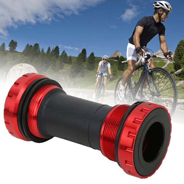 Nylon Plast Bergscykel Integrerad ihålig BB91 Presslager Bottenfäste för vevparti Cykeltillbehör Röd