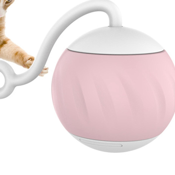 Rosa Uppladdningsbara Kattleksaker Roterande Boll Rörliga Leksaker Automatiska På Golv