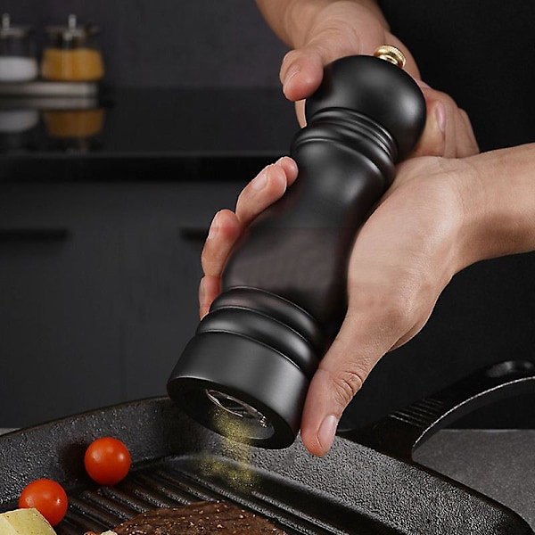 Träsalt- och pepparkvarnset 8 tum med bas Snygg köksmal