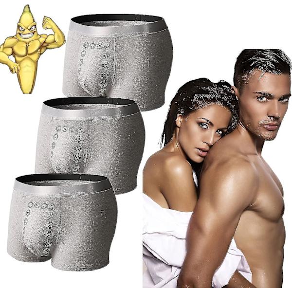 Eft Energy Field Therapy Miesten Alusvaatteet Setti (3 kpl) L Harmaa