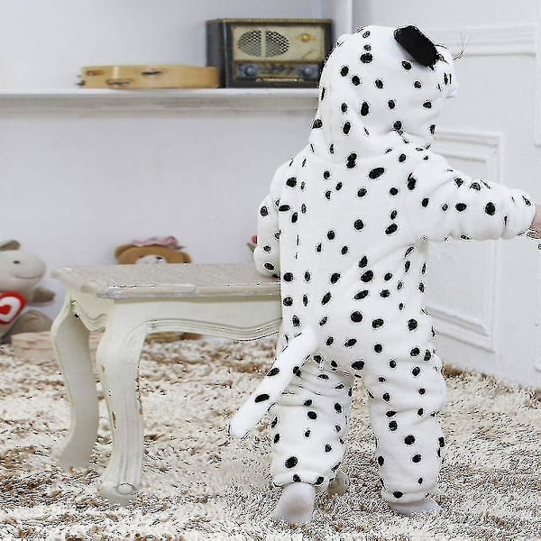 Toddler Dinosaur Onesie Kostym för Barn Halloween Snöleopard 0-3 Månader