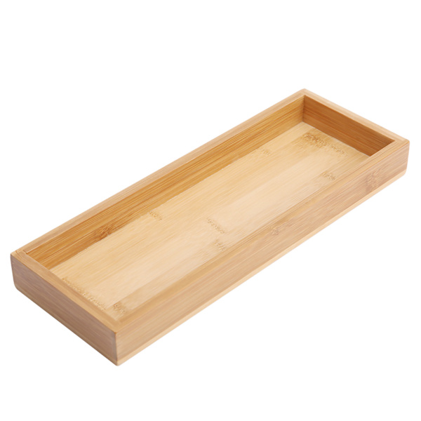 Serveringsbricka i massiv bambu i japansk stil Fruktte Frukostserveringsbricka (28*10,2*3 cm)