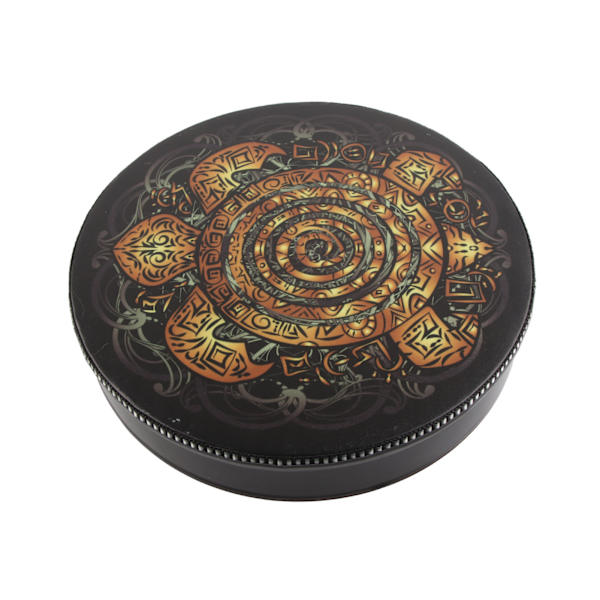 Shaman Vegetarisk Totem Turtle Drum Ljudterapiverktyg Lätt Handtrumma