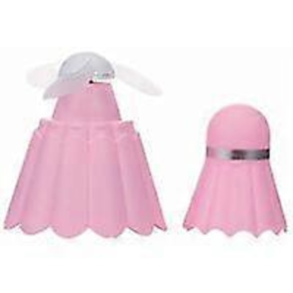 Sulkapallofani kannettava USB mini tuuletin, kaksi nopeutta säädettävissä, pinkki