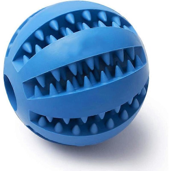 Hundleksak med tandvårdsfunktion, naturligt gummi - Robust hundboll Ø 5 cm - Hundboll för små och stora hundar - Tuggleksak i Ca