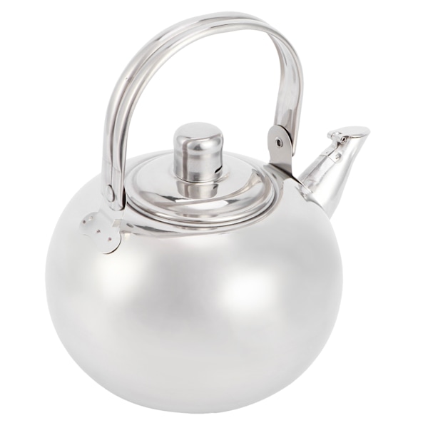 304 Rostfritt Stål Tekanna Platt Botten Induktionskokare Vattenkokare Tekanna med FilterSilver 14cm 1L