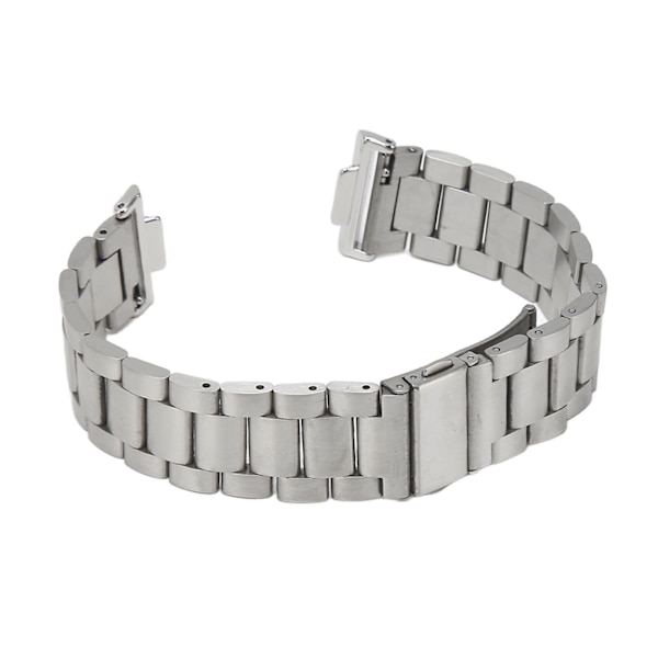 20 mm klokkerem i rustfritt stål med dobbel knapp, justerbar intelligent klokkerem for Huawei Watch Fit 2 Silver
