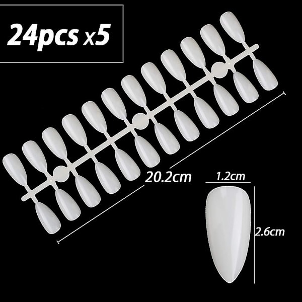 DIY Manicure Tilbehør: 120 stk. Falske Negle Tips Display Stativ