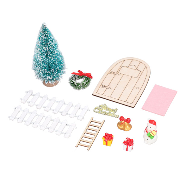 Dukkehus juledekoration 1:12 miniature scene levende form udsøgt design dukkehus tilbehør