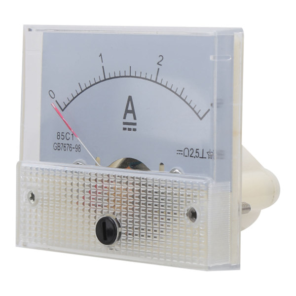 85C1 DC 0~3A Højpræcisions Strømmåler ABS Pindtype Amperemeter Analogt Panel Amperemeter