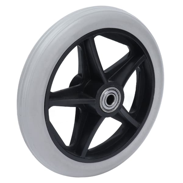 6 tum 5 Håls Solid Hjul PU Rullstols Rollator Hjulnav Ersättning 608ZZ Metallager