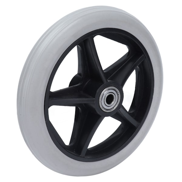 6in 5 Hull Solid Hjul PU Rullestol Rollator Hjulnav Erstatning 608ZZ Metallager