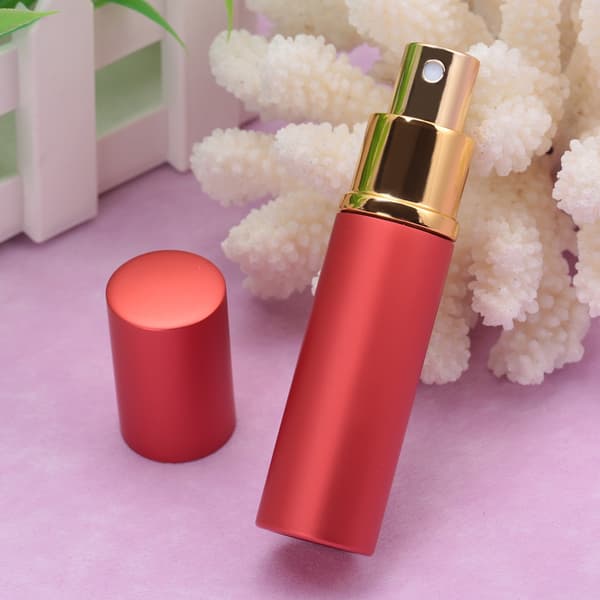 10 ml påfyllningsbar parfymflaska bärbar tom pump lotion parfymfördelare röd