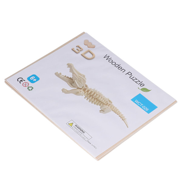 3D Träpussel Leksak Kreativ DIY Hjärngympa Djurpussel för Barn Över 6 År 026