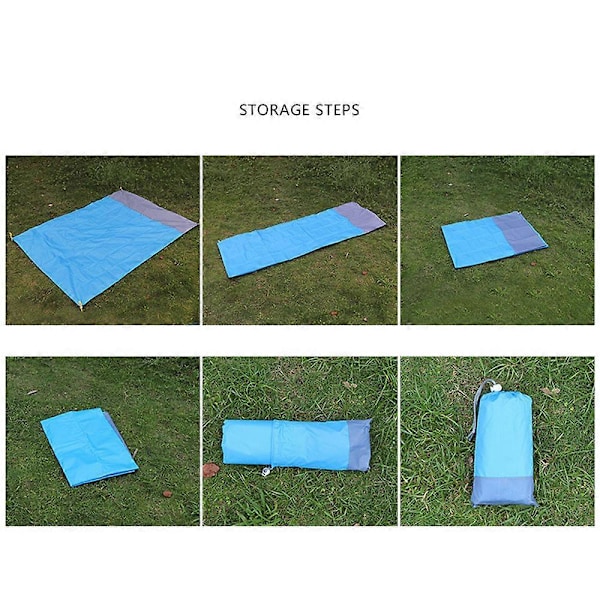 Ombre farve 2-pak Strandtæppe Sandfrit, Super Stort 200 x 210 cm, Sandtæt Vandtæt, Blødt Komfortabelt Robust Materiale