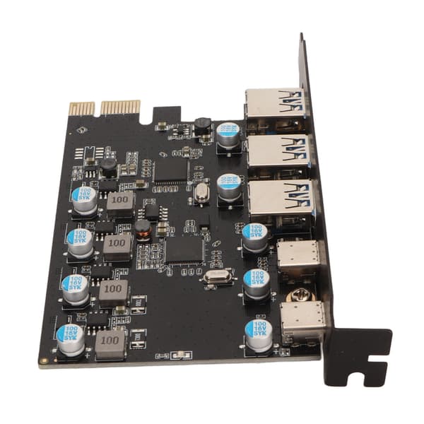 PCI Express Adapterkort USB3.1 Højhastighed 5Gbps 5 Porte Ekstern PCIe Netværksadapter til Windows til OS X