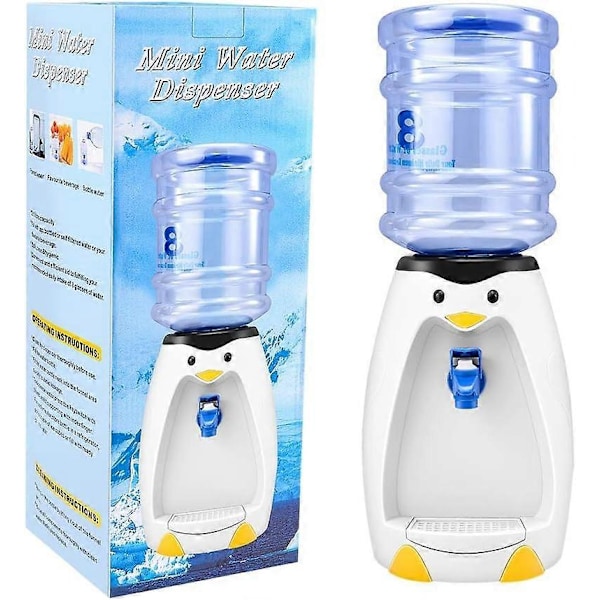 2,5L Mini Sød Pingvin Vanddispenser med Vandspand Drik 8 Glas Vand til Studenterkollegium