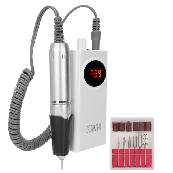 Nagelslipmaskin Polerare Bärbar Elektrisk Nagelfil USB Laddningsbar Manikymaskin EU-kontakt 110~240V