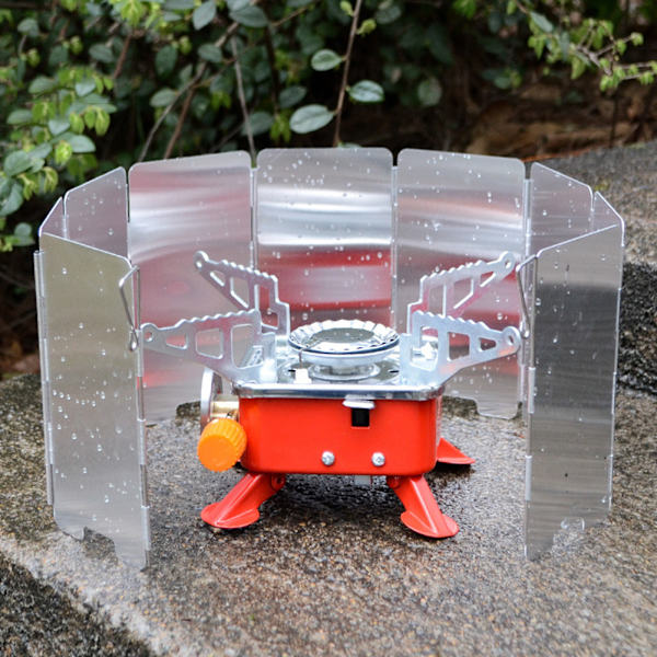 Outdoor Picnic Tuulilasi Mini 9-osainen Liesipää Tuulilasi Camping Tuulilasi