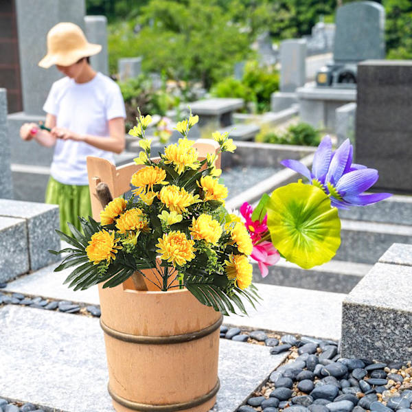 19 hoder krysantem offerblomster Kunstige blomster for offer og gravfeiing